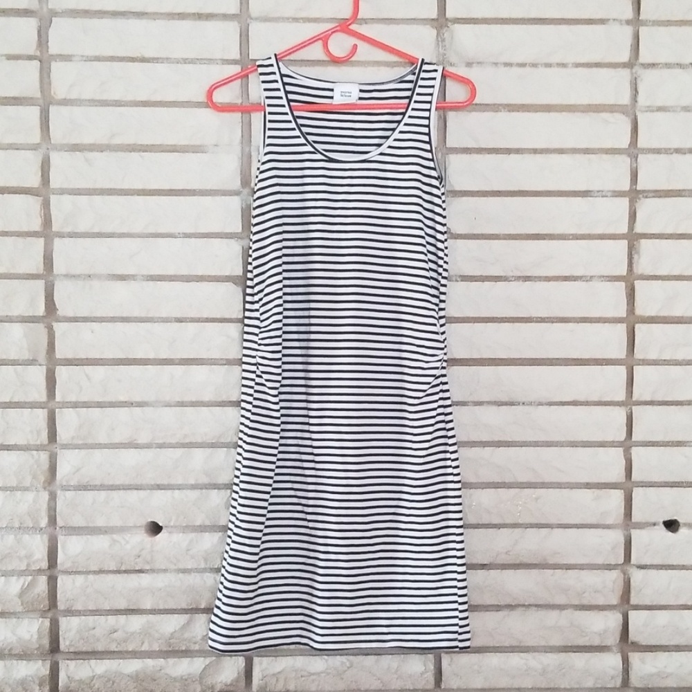 Mamalicious B&W stripe maternity dress M